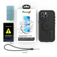 Waterproof case for iPhone 13 Pro Max, Redpepper, for MagSafe, black