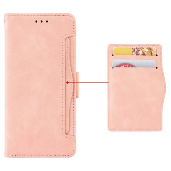 Flip case for Realme GT 7 Pro, Card Slot, pink
