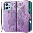 Flip case for Xiaomi Redmi Note 12 4G, Butterfly, purple