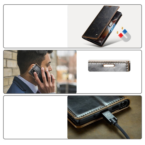 CASEME flip case for Samsung Galaxy Note 20 Ultra, Waxy Textucoffee, coffee