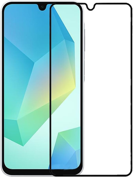3D Tempered Glass for Samsung Galaxy A16, black frame