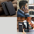 CASEME case for iPhone 14 Pro, Leather Wallet Case, black