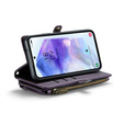 Case CASEME for Samsung Galaxy A55 5G, RFID Leather Wallet, with shoulder strap, purple