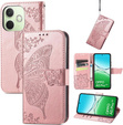 Flip case for Oppo A5 Pro 5G, Butterfly, pink rose gold