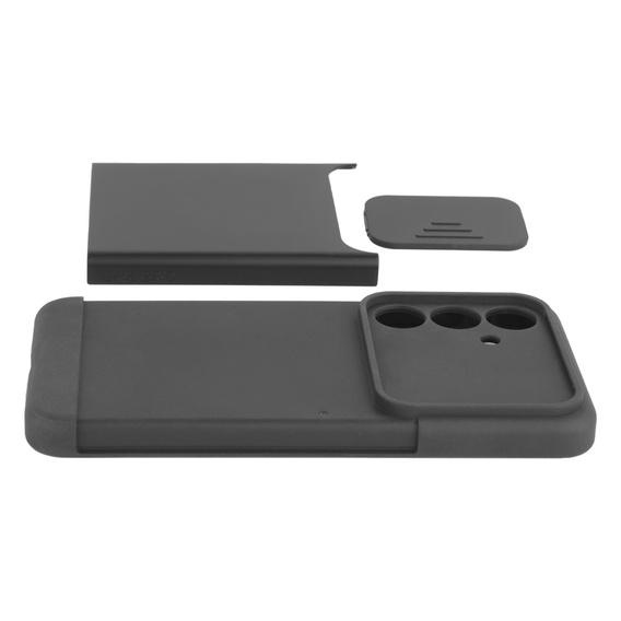Case for Samsung Galaxy S24, ERBORD CamProtect Slide Camera, black