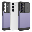 Case for Samsung Galaxy S24, ERBORD CamProtect Slide Camera, purple