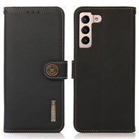KHAZNEH RFID case for Samsung Galaxy A35 5G, Litchi Texture, black