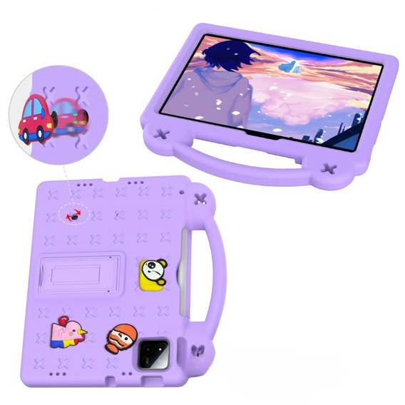 Children's case for Xiaomi Pad 7 / 7 Pro, Cute Patterns, with stand, purple
