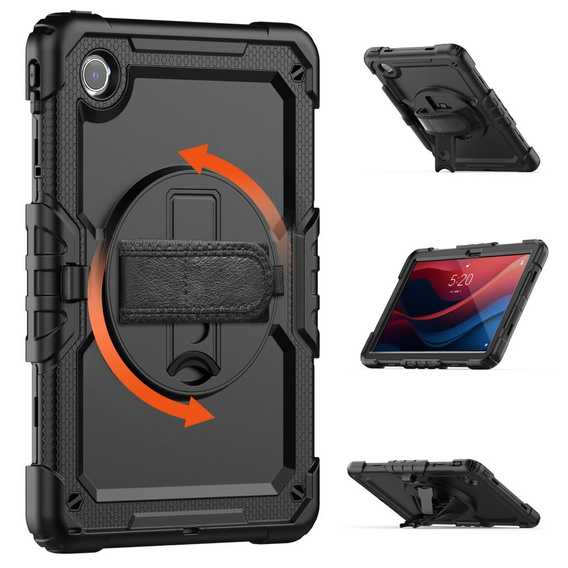 Armored Case for Lenovo Tab M11, protective 360 with stylus slot, black