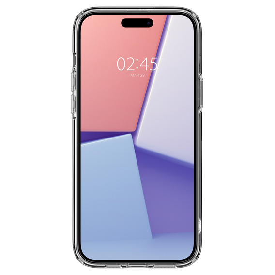 Spigen case for iPhone 15, Ultra Hybrid, transparent + 9H Tempered Glass