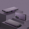 CASEME flip case for Samsung Galaxy A54 5G, Litchi Wallet, purple