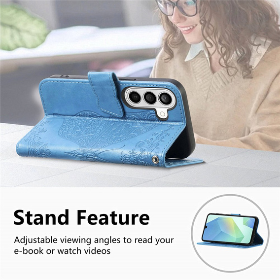 Butterfly flip case for Samsung Galaxy A57 5G, blue