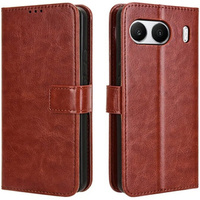 Flip case for OnePlus Nord 4, Crazy Horse Wallet, brown