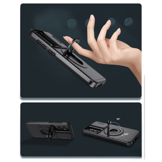Case for Samsung Galaxy S23 FE, Military Magnet, for MagSafe, black