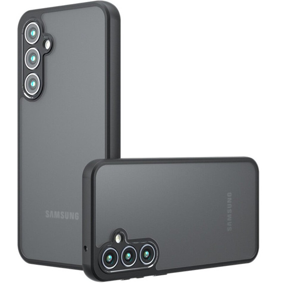 Case for Samsung Galaxy S24+ Plus, Fusion Hybrid, with camera protection, transparent / black