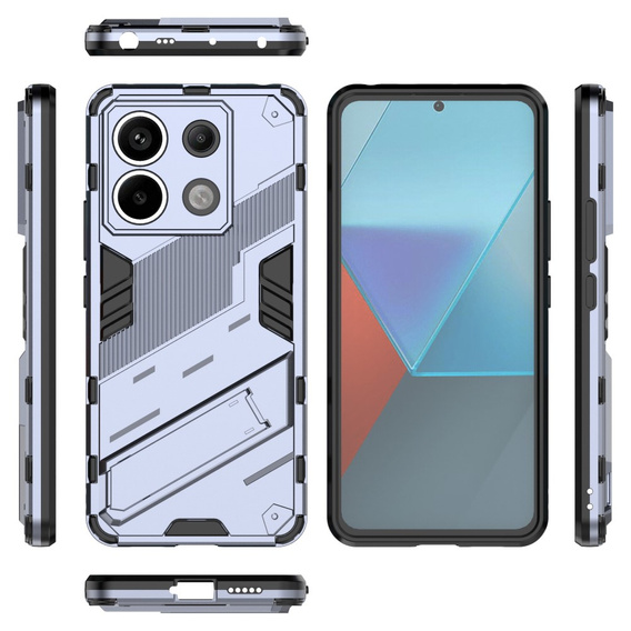 Case for Xiaomi Redmi Note 13 Pro 5G, Military kickstand, dark blue