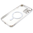 Case for iPhone 12 Pro, Electro MagSafe, silver + Screen Glass
