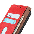 KHAZNEH RFID case for OnePlus 12R, Litchi Texture, red