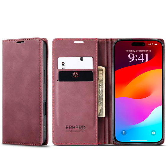 ERBORD Vintage Wallet Case for iPhone 17 Pro Max