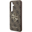 GUESS Case for Samsung Galaxy A55, 4G Big Metal Logo, brown