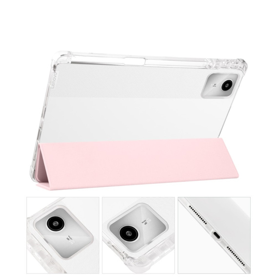 Case for Lenovo Tab M11, Smartcase Hybrid, with stylus space, pink
