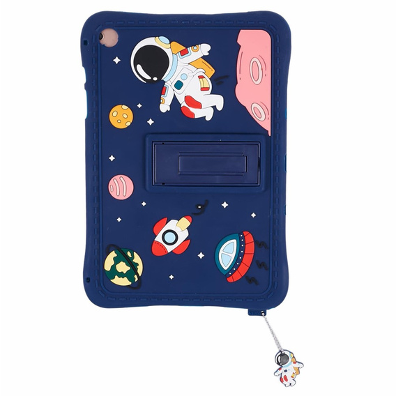 Children's Silicone Case for Samsung Galaxy Tab A9+ X210 / X215 / X216B, Armored, Astronaut, Navy Blue