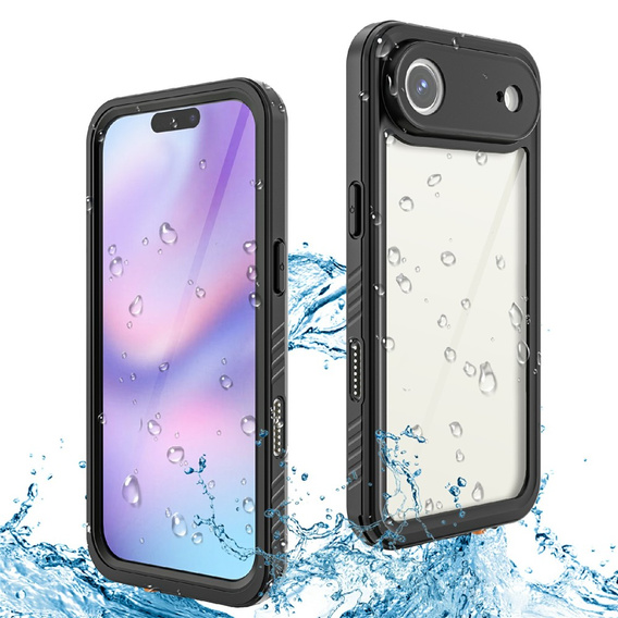 Case for iPhone Air, IP68 waterproof Redpepper, black