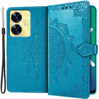 Flip case for Realme C55, Mandala, blue