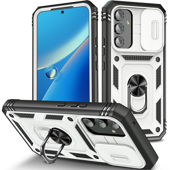 Case for Samsung Galaxy A54 5G, CamShield Slide, white / black