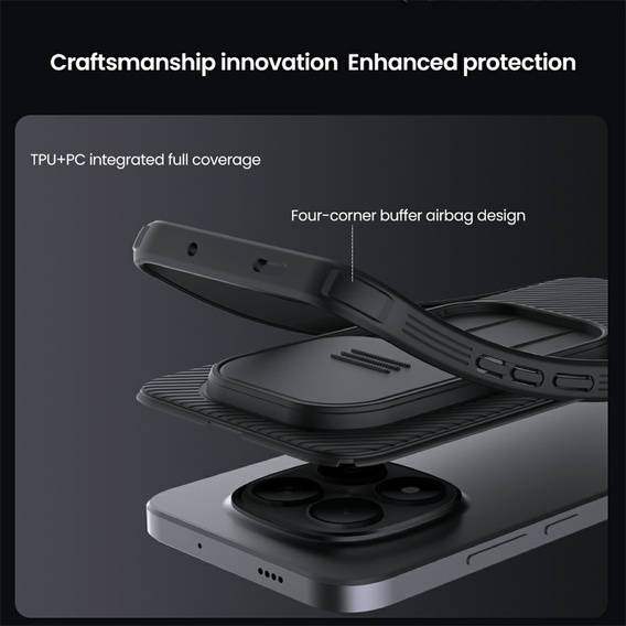 NILLKIN Camshield Pro case with camera cover for Xiaomi Redmi Note 15 Pro Plus 5G / Poco M8 Pro 5G