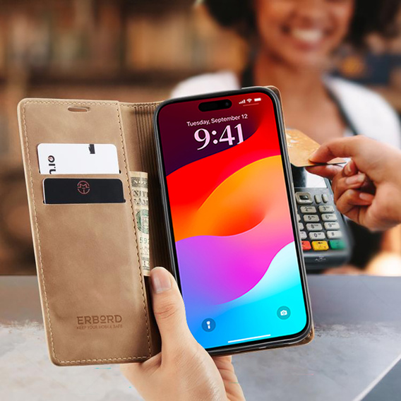 ERBORD Vintage case - flip wallet for iPhone 17 Pro Max