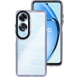 Case for Oppo A60, Fusion Hybrid, transparent / purple