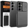 Case for Samsung Galaxy S24, ERBORD CamProtect Slide Camera, black