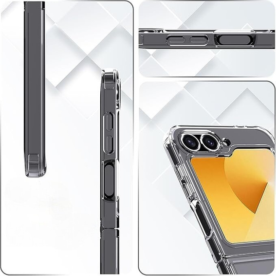 Case for Samsung Galaxy Z Flip7 FE / Z Flip6, Fusion Hybrid, transparent