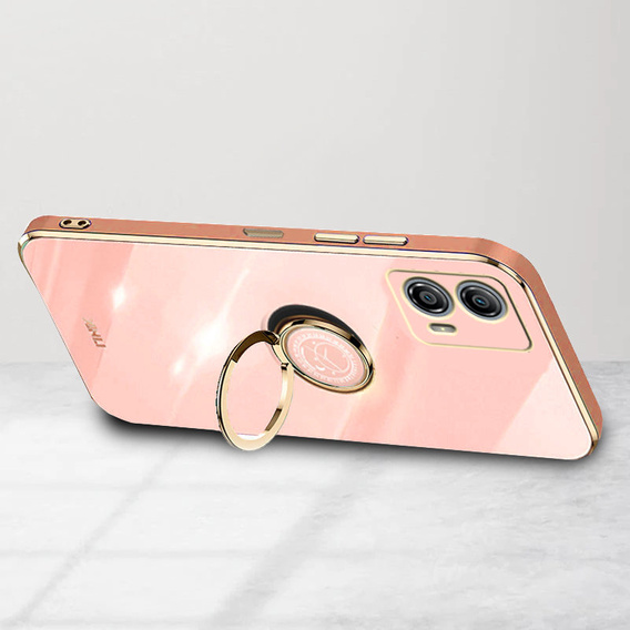 Case for Motorola Moto G53 5G, Electro Ring, pink rose gold