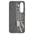Spigen case for Samsung Galaxy S25, Liquid Air, black + 9H Tempered Glass