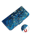 Flip case for Realme C55, Wallet, Cherry blossom, blue