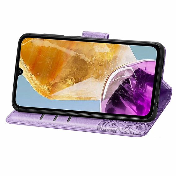 Flip case for Samsung Galaxy M15 5G, Butterfly, purple