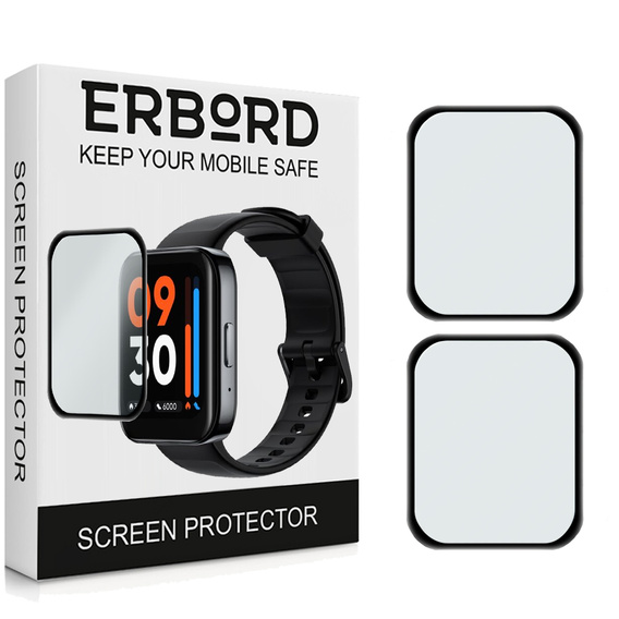 2x ERBORD Hybrid Glass for Realme Watch 3