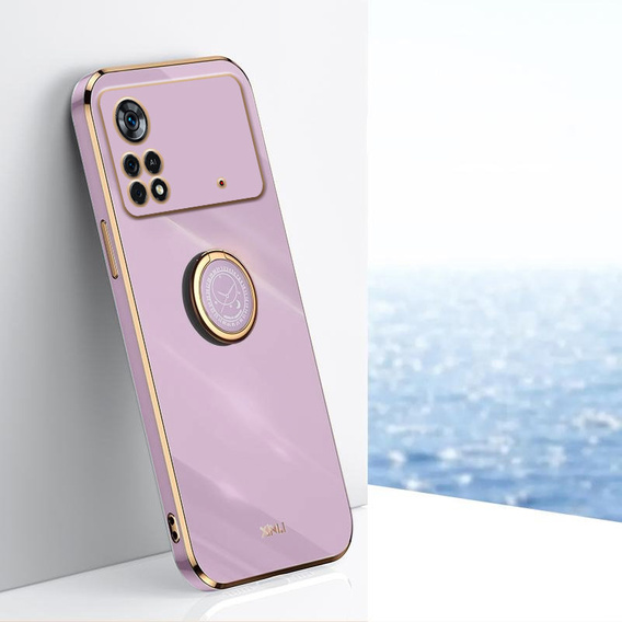 Case for Xiaomi Poco M4 Pro 4G, Electro Ring, purple