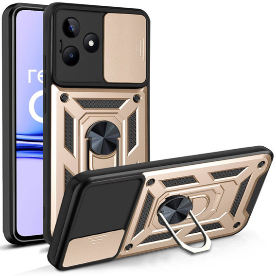 Case for Realme C53 4G, CamShield Slide, gold