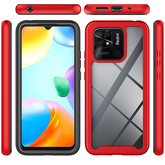 Case for Xiaomi Redmi 10C, Shockproof, with film, blue