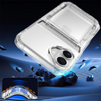 Case for iPhone 16 Plus, Card Holder Kickstand, transparent