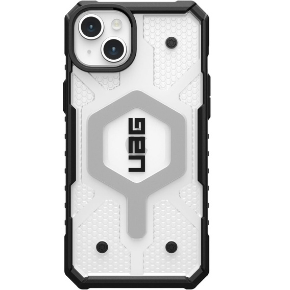 Urban Armor Gear Case for iPhone 15 Plus, Pathfinder MagSafe, transparent / black