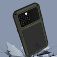 Love Mei Case for iPhone 14 Pro, armored with glass, green