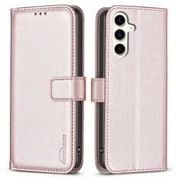Flip case for Samsung Galaxy S23 FE, BINFEN Wallet, rose gold + 9H glass