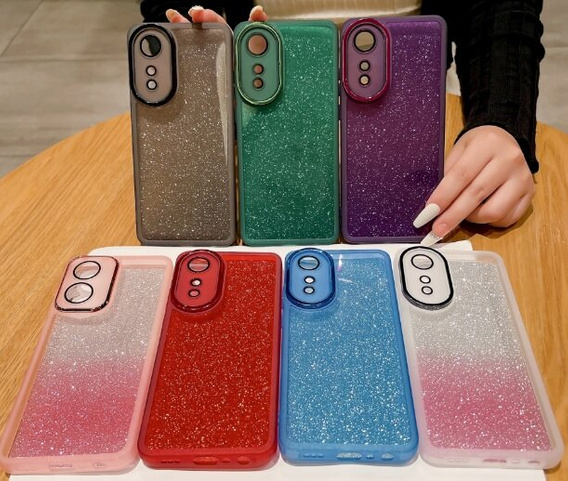 Case for Oppo A18 4G / A38 4G, Glittery Powder, pink