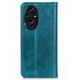 Flip case for Honor 200 Pro 5G, Split Leather, green