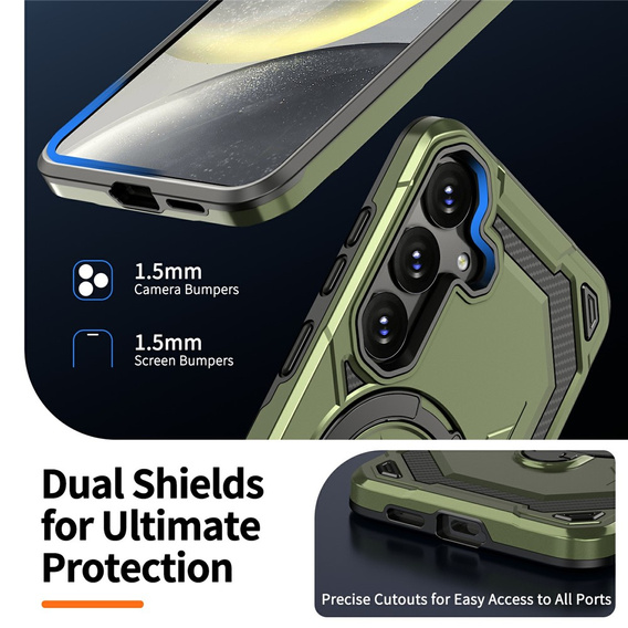 Magnetic case with stand for Samsung Galaxy A57 5G, green