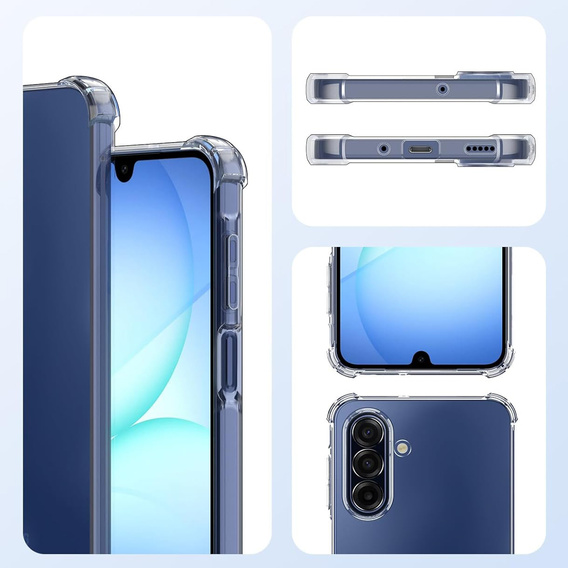 Case for Samsung Galaxy A17 5G, reinforced, with camera protection, transparent